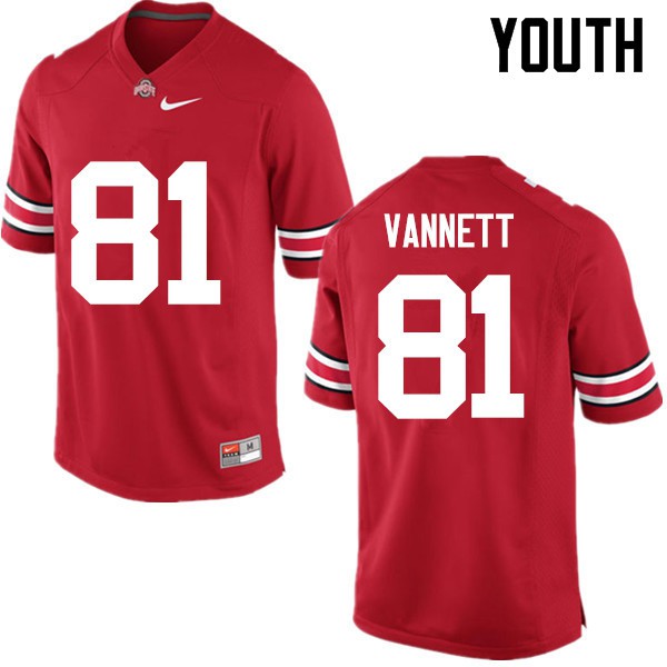 Ohio State Buckeyes #81 Nick Vannett Youth University Jersey Red OSU39977